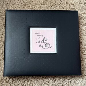 Black Photo Album with 'I Do' Design